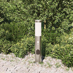vidaXL Pollerleuchte mit Sensor und Steckdose 50 cm Edelstahl IP44