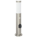 vidaXL Pollerleuchten mit Sensor&Steckdose 3er 50 cm Edelstahl IP44