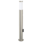 vidaXL Pollerleuchte mit Sensor&Steckdose 80 cm Edelstahl IP44