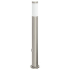 vidaXL Pollerleuchte mit Sensor&Steckdose 80 cm Edelstahl IP44