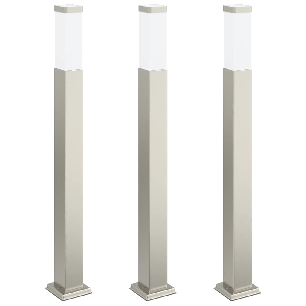 vidaXL Pollerleuchten 3 Stück 80 cm Edelstahl IP44