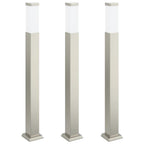 vidaXL Pollerleuchten 3 Stück 80 cm Edelstahl IP44
