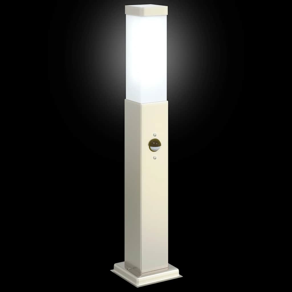 vidaXL Pollerleuchten mit Sensor 3 Stk. 50 cm Edelstahl IP44