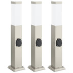 vidaXL Pollerleuchten mit Auslass 3 Stk. 50 cm Edelstahl IP44