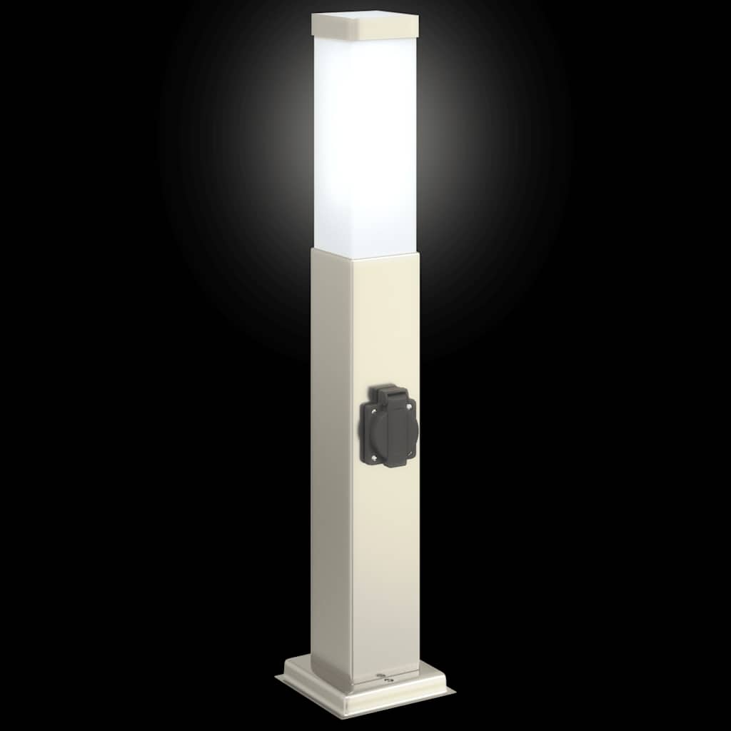vidaXL Pollerleuchten mit Auslass 3 Stk. 50 cm Edelstahl IP44