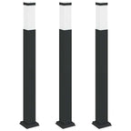 vidaXL Pollerleuchten 3 Stück 80 cm Schwarz IP44