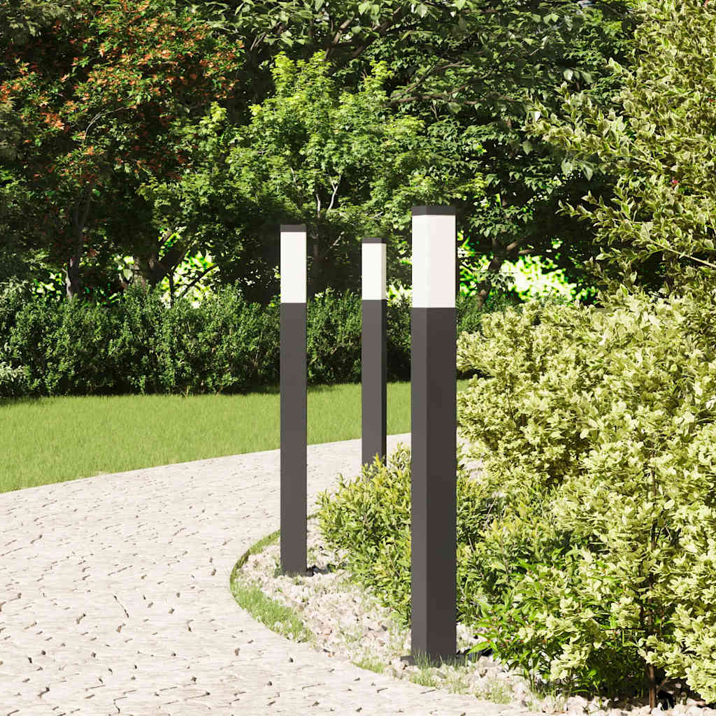 vidaXL Pollerleuchten 3 Stück 80 cm Schwarz IP44
