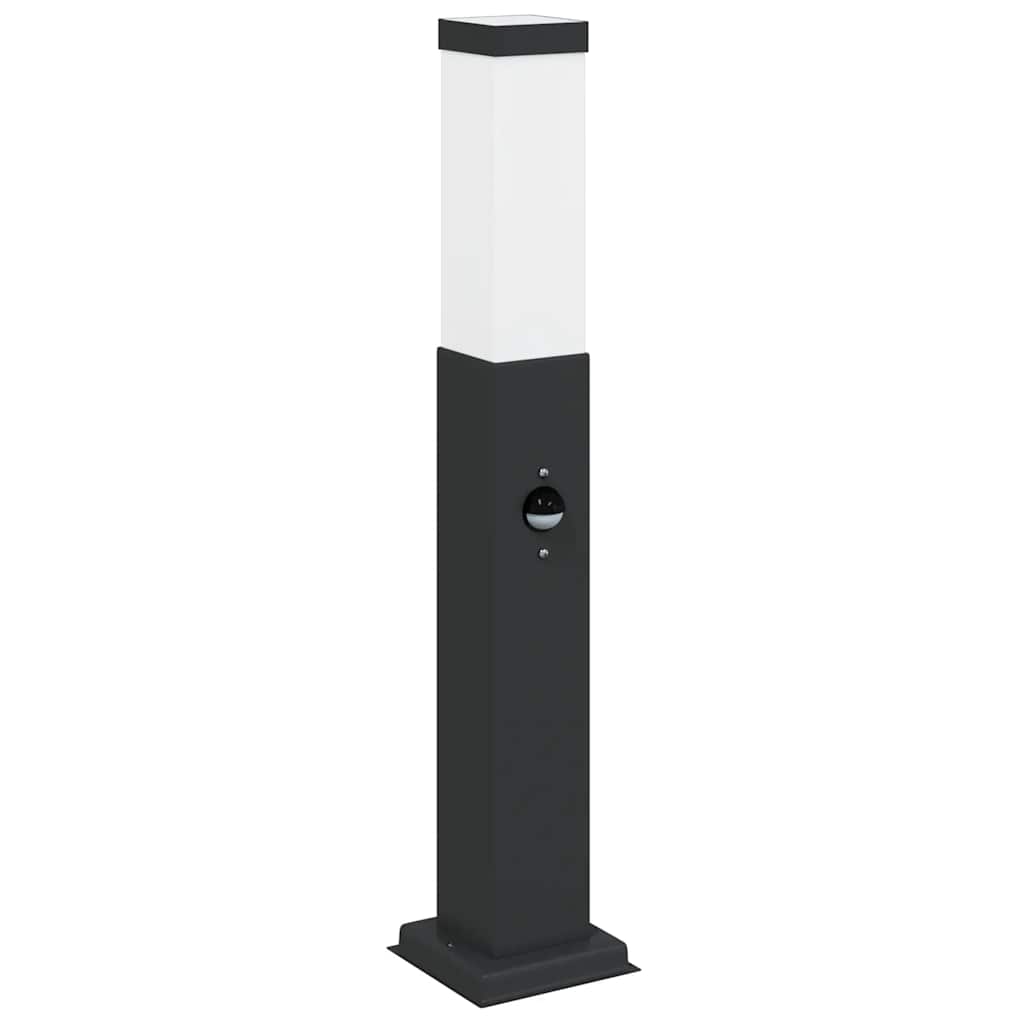 vidaXL Pollerleuchte mit Sensor 50 cm Schwarz IP44