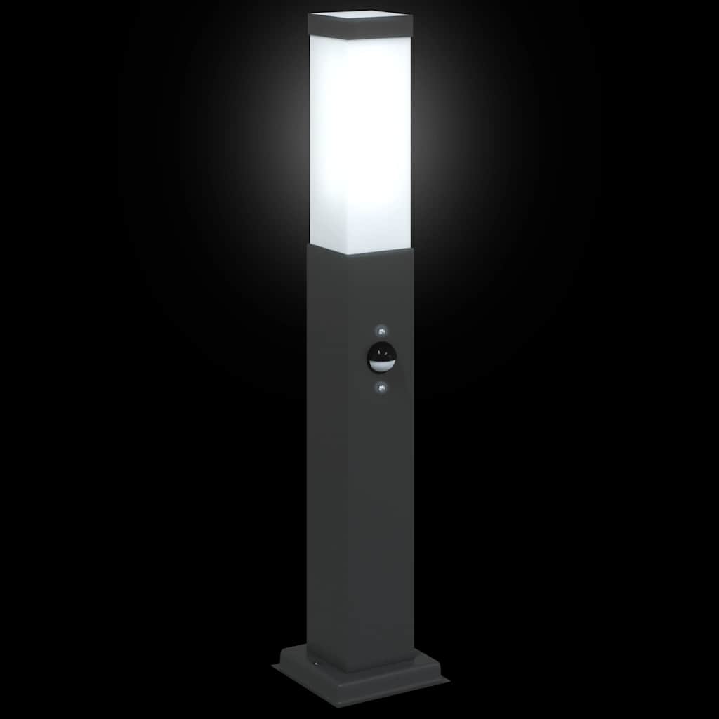 vidaXL Pollerleuchte mit Sensor 50 cm Schwarz IP44