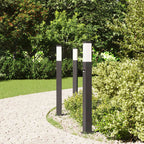 vidaXL Pollerleuchten mit Sensor 3 Stk. 80 cm Schwarz IP44