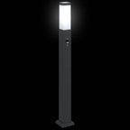 vidaXL Pollerleuchten mit Sensor 3 Stk. 80 cm Schwarz IP44