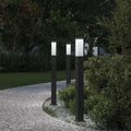 vidaXL Pollerleuchten mit Sensor 3 Stk. 80 cm Schwarz IP44