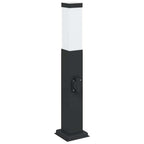 vidaXL Pollerleuchte mit Auslass 50 cm Schwarz IP44