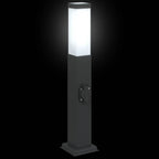 vidaXL Pollerleuchte mit Auslass 50 cm Schwarz IP44