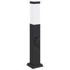 vidaXL Pollerleuchten mit Steckdose 3 Stk. 50 cm Schwarz IP44