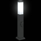 vidaXL Pollerleuchten mit Steckdose 3 Stk. 50 cm Schwarz IP44