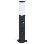 vidaXL Pollerleuchten mit Sensor&Steckdose 3 Stk. 50 cm Schwarz IP44