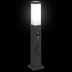 vidaXL Pollerleuchten mit Sensor&Steckdose 3 Stk. 50 cm Schwarz IP44