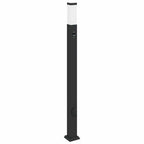 vidaXL Pollerleuchte mit Sensor und Steckdose 110 cm Schwarz IP44