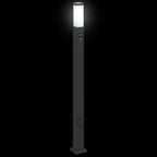vidaXL Pollerleuchte mit Sensor und Steckdose 110 cm Schwarz IP44