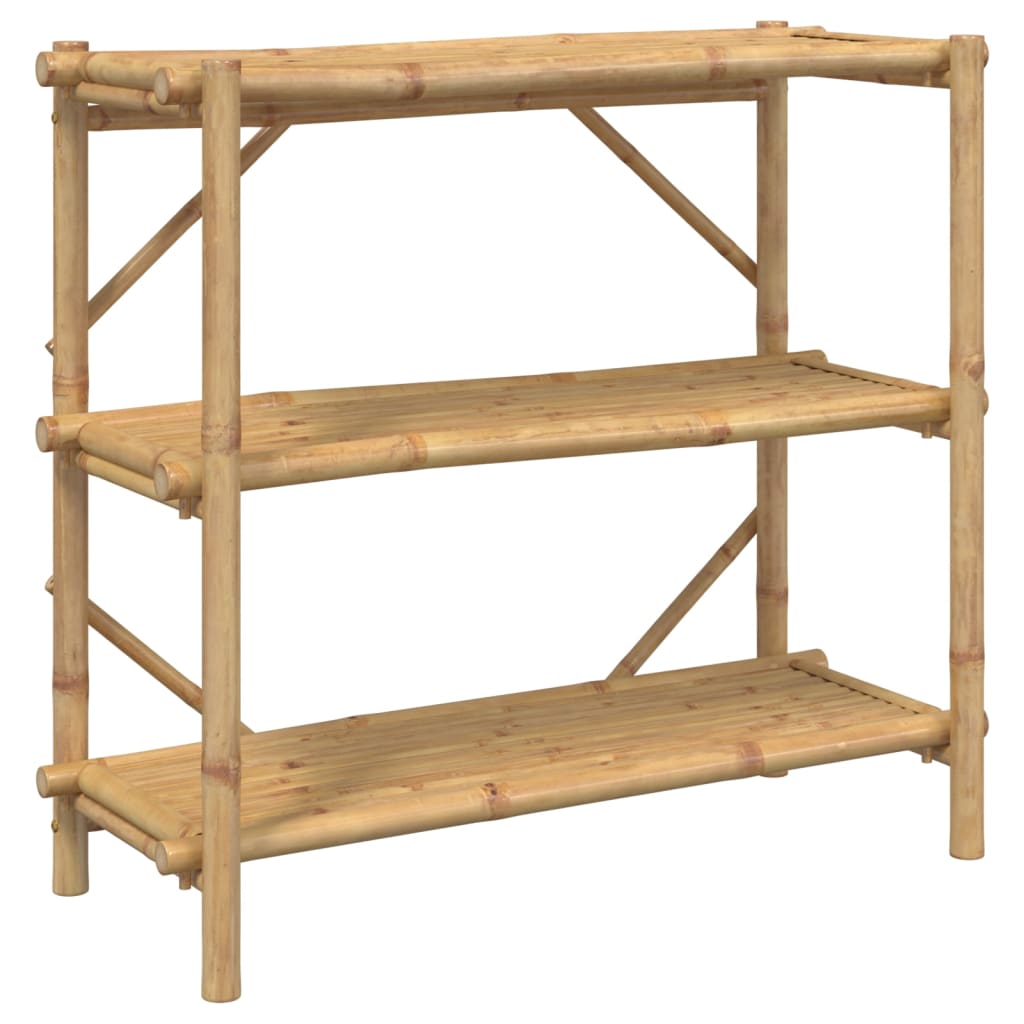 vidaXL Regal mit 3 Böden 100x40x90 cm Bambus