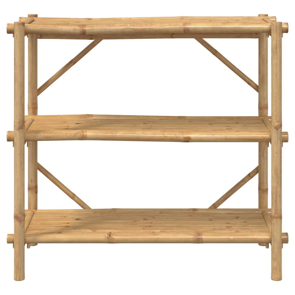 vidaXL Regal mit 3 Böden 100x40x90 cm Bambus