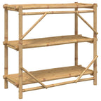 vidaXL Regal mit 3 Böden 100x40x90 cm Bambus