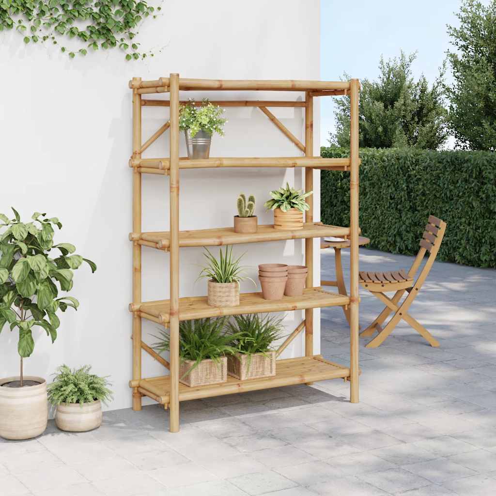 vidaXL Regal mit 5 Böden 100x40x150 cm Bambus