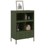vidaXL Highboard Olivgrün 68x39x101,5 cm Stahls