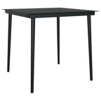 vidaXL 3-tlg. Garten-Essgruppe mit Kissen Schwarz Poly Rattan