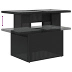 vidaXL 9-teiliges Gartensofa-Set mit Kissen, schwarzes Polyrattan