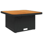 vidaXL 2-tlg. Garten-Sofagarnitur mit Auflagen Schwarz Poly Rattan