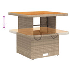 vidaXL 2-tlg. Garten-Sofagarnitur mit Kissen Beige Poly Rattan