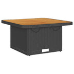 vidaXL 3-tlg. Garten-Lounge-Set mit Kissen Schwarz Poly Rattan