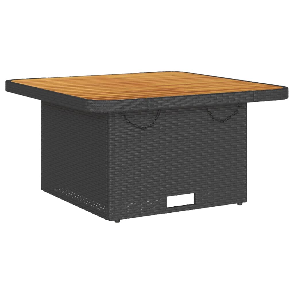 vidaXL 3-tlg. Garten-Lounge-Set mit Kissen Schwarz Poly Rattan