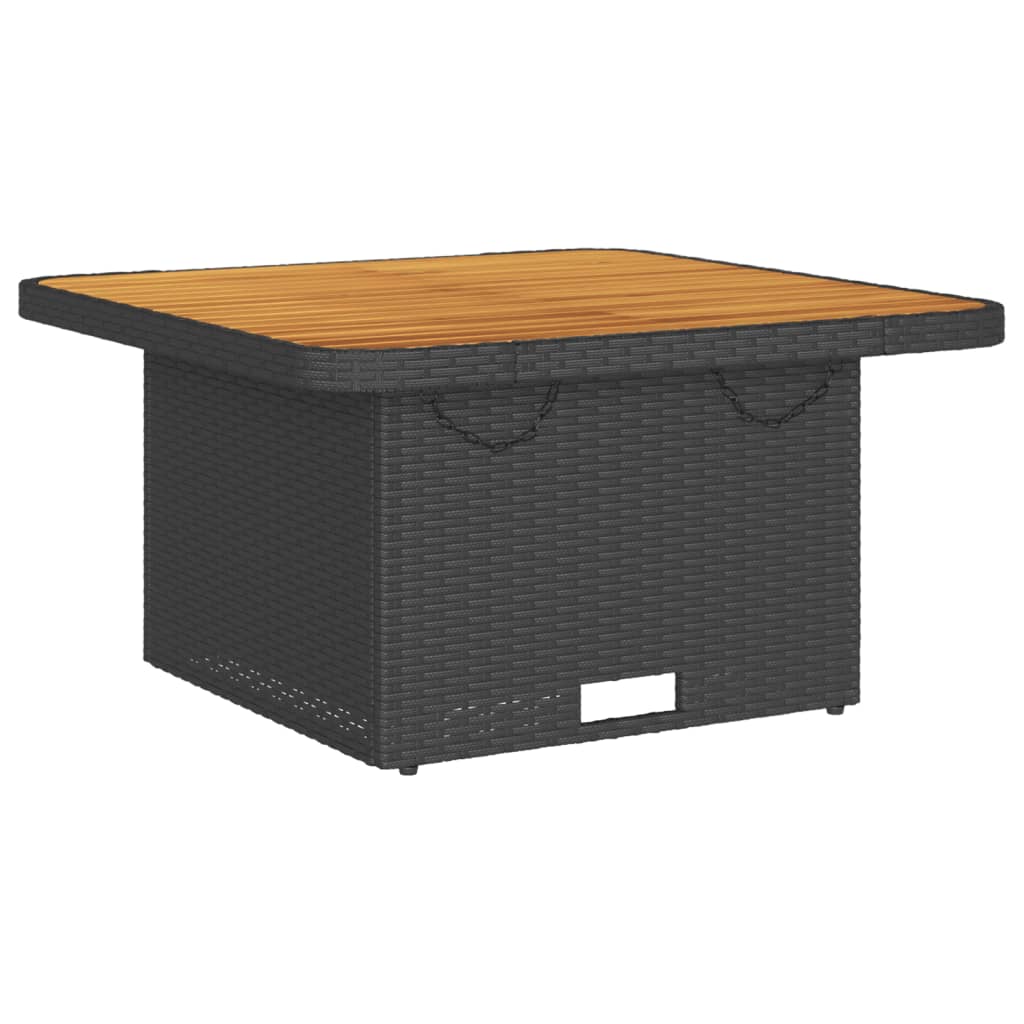 vidaXL 4-tlg. Garten-Lounge-Set mit Kissen Schwarz Poly Rattan
