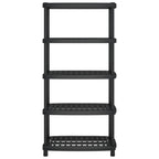 vidaXL Lagerregal 5 Böden Schwarz 93,5x45,5x194,5 cm PP