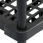 vidaXL Lagerregal 5 Böden Schwarz 93,5x45,5x194,5 cm PP