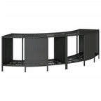vidaXL Whirlpool-Umrandung Schwarz Poly-Rattan und Massivholz Akazie