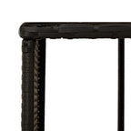 vidaXL Whirlpool-Umrandung Schwarz Poly-Rattan und Massivholz Akazie