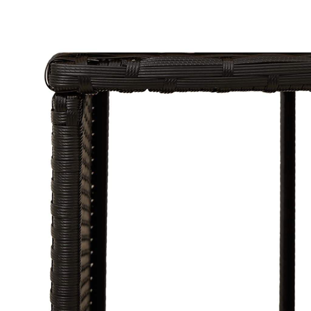vidaXL Whirlpool-Umrandung Schwarz Poly-Rattan und Massivholz Akazie