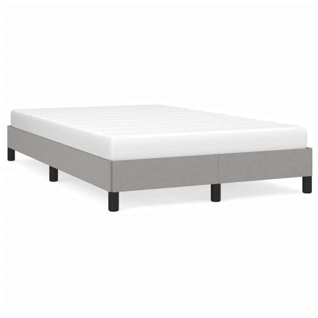 vidaXL Bettgestell ohne Matratze Hellgrau 120x190 cm Stoff