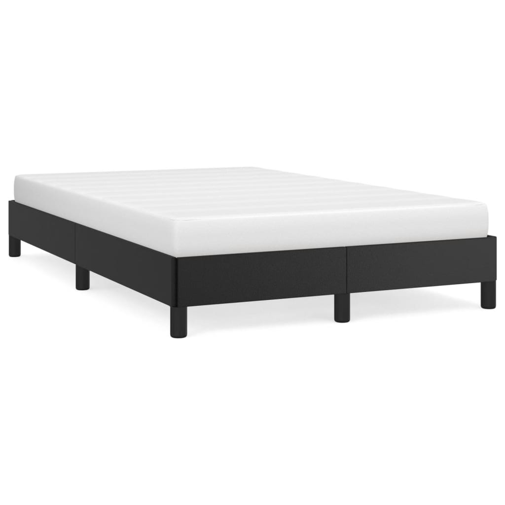 vidaXL Bettgestell ohne Matratze Schwarz 120x190 cm Kunstleder