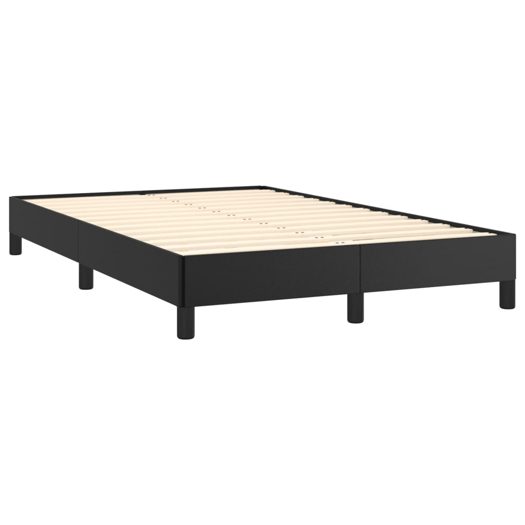 vidaXL Bettgestell ohne Matratze Schwarz 120x190 cm Kunstleder