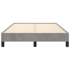 vidaXL Bettgestell ohne Matratze Hellgrau 120x190 cm Samt