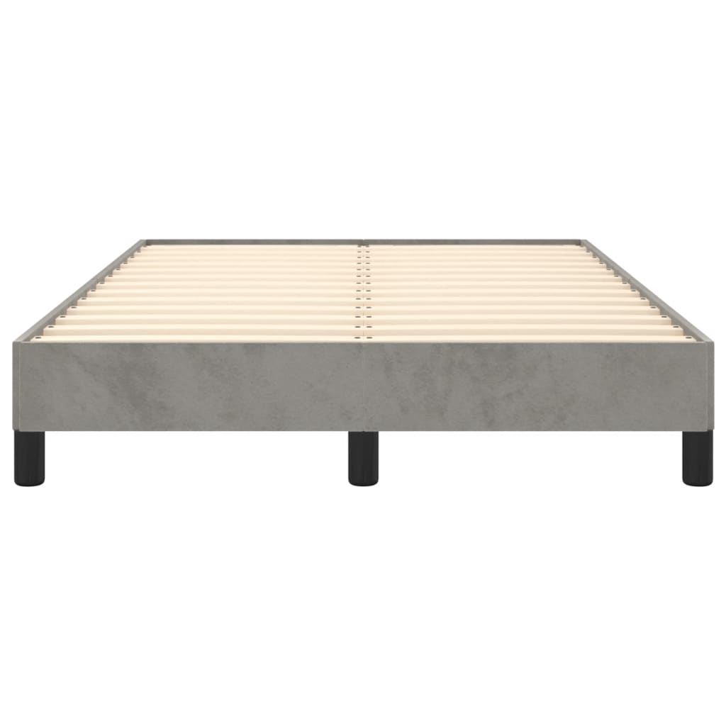 vidaXL Bettgestell ohne Matratze Hellgrau 120x190 cm Samt