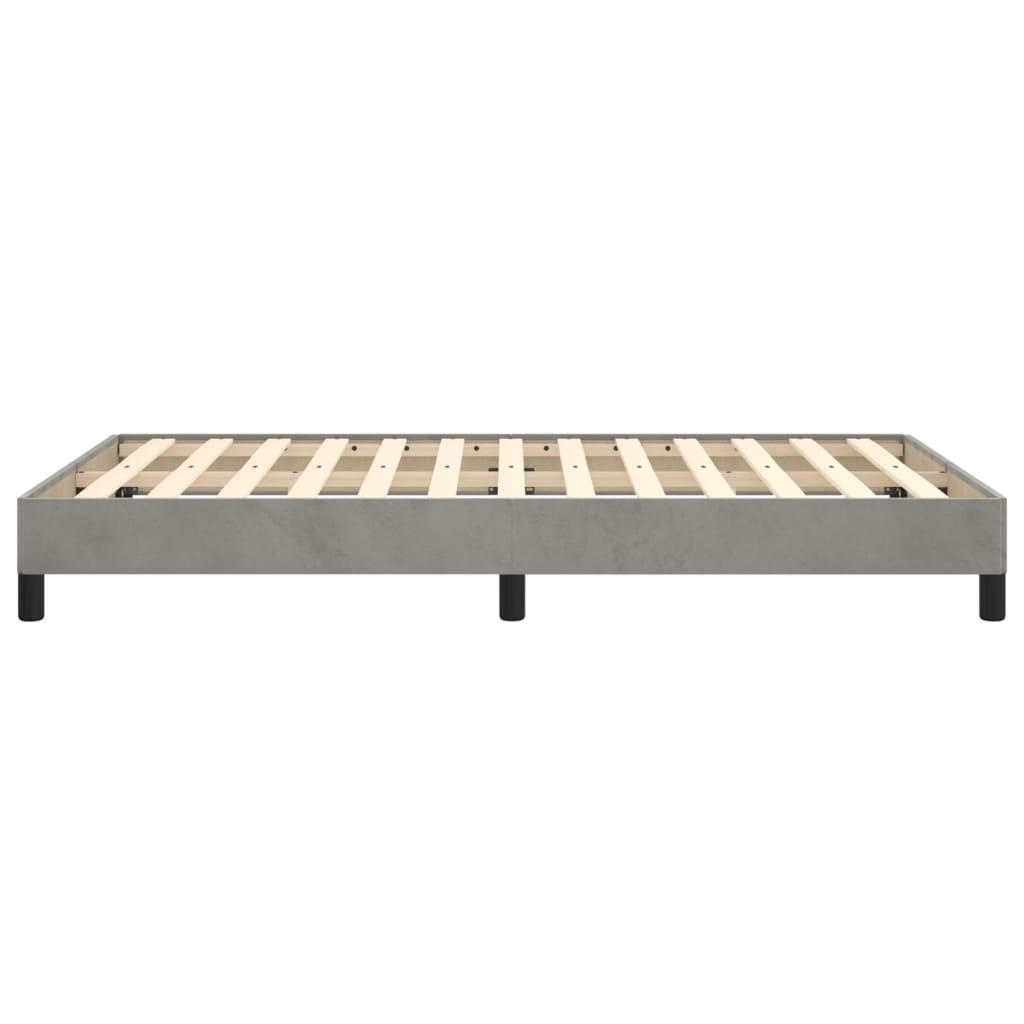 vidaXL Bettgestell ohne Matratze Hellgrau 120x190 cm Samt