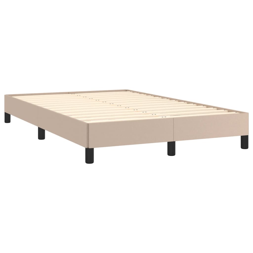 vidaXL Boxspringbett Matratze Cappuccino-Braun 120x190 cm Kunstleder