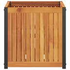 vidaXL Pflanzkübel 45x45x44 cm Massivholz Akazie und Stahl
