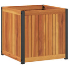 vidaXL Pflanzkübel 45x45x44 cm Massivholz Akazie und Stahl